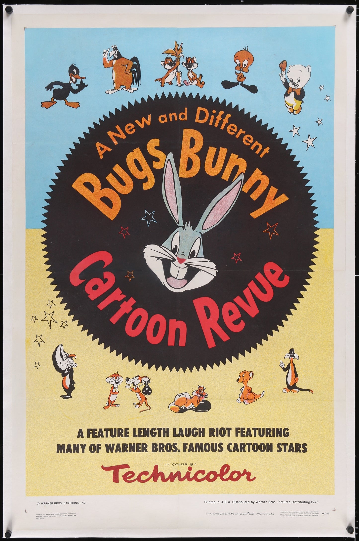 Bugs Bunny Cartoon Revue Vintage US One Sheet (1953) - ORIGINAL RELEASE - posterpalace.com