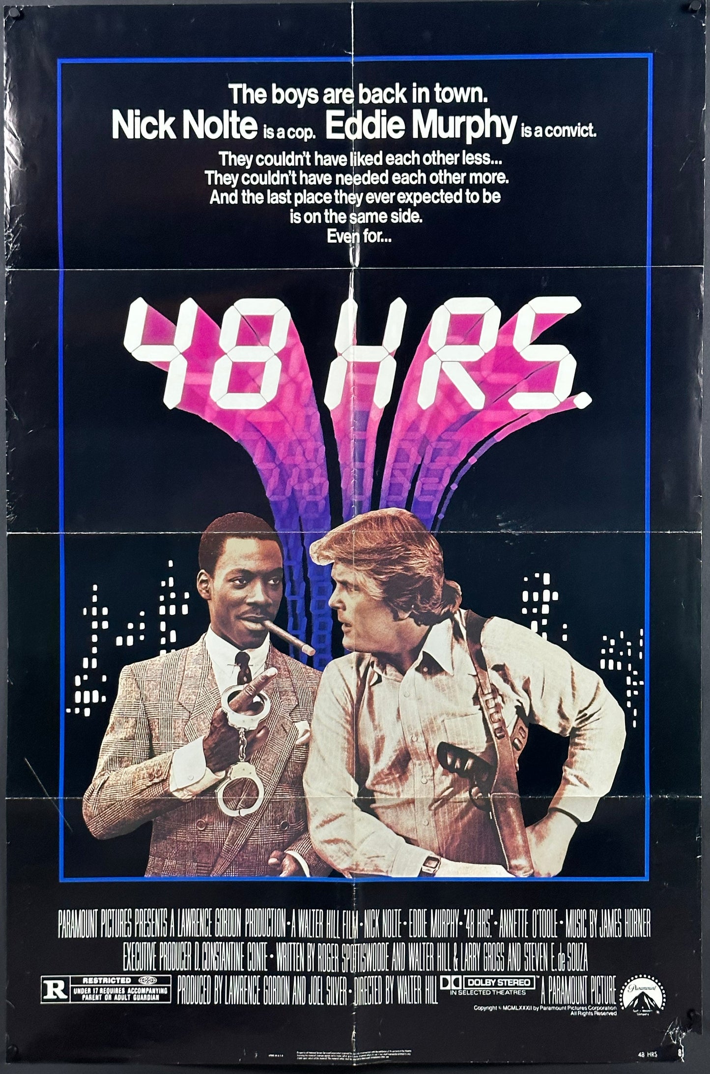 48 Hrs. US One Sheet (1982) - ORIGINAL RELEASE - posterpalace.com