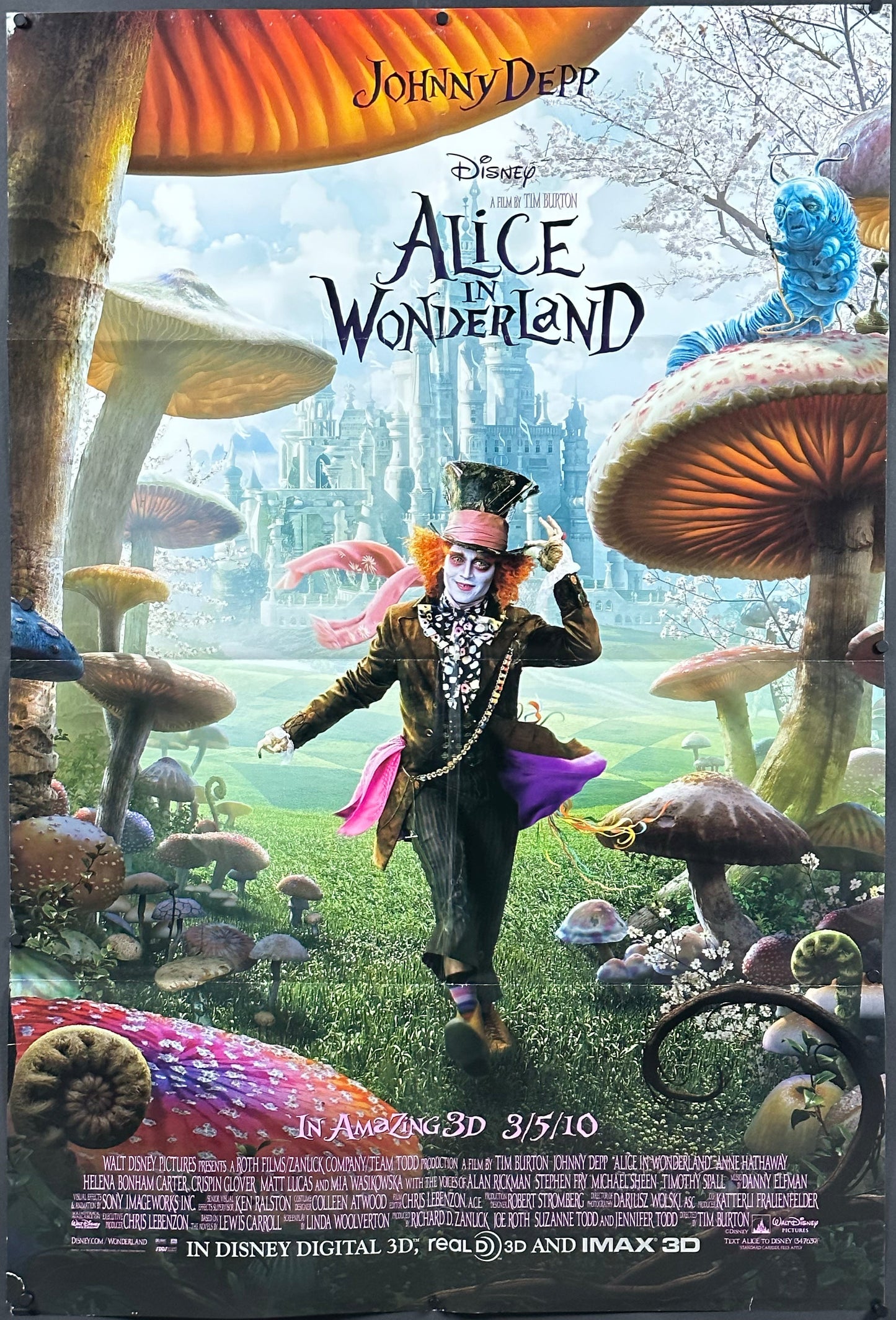 Alice In Wonderland US One Sheet (2010) - ORIGINAL RELEASE - posterpalace.com