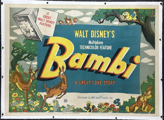 Bambi British Quad (1942) - ORIGINAL RELEASE - posterpalace.com