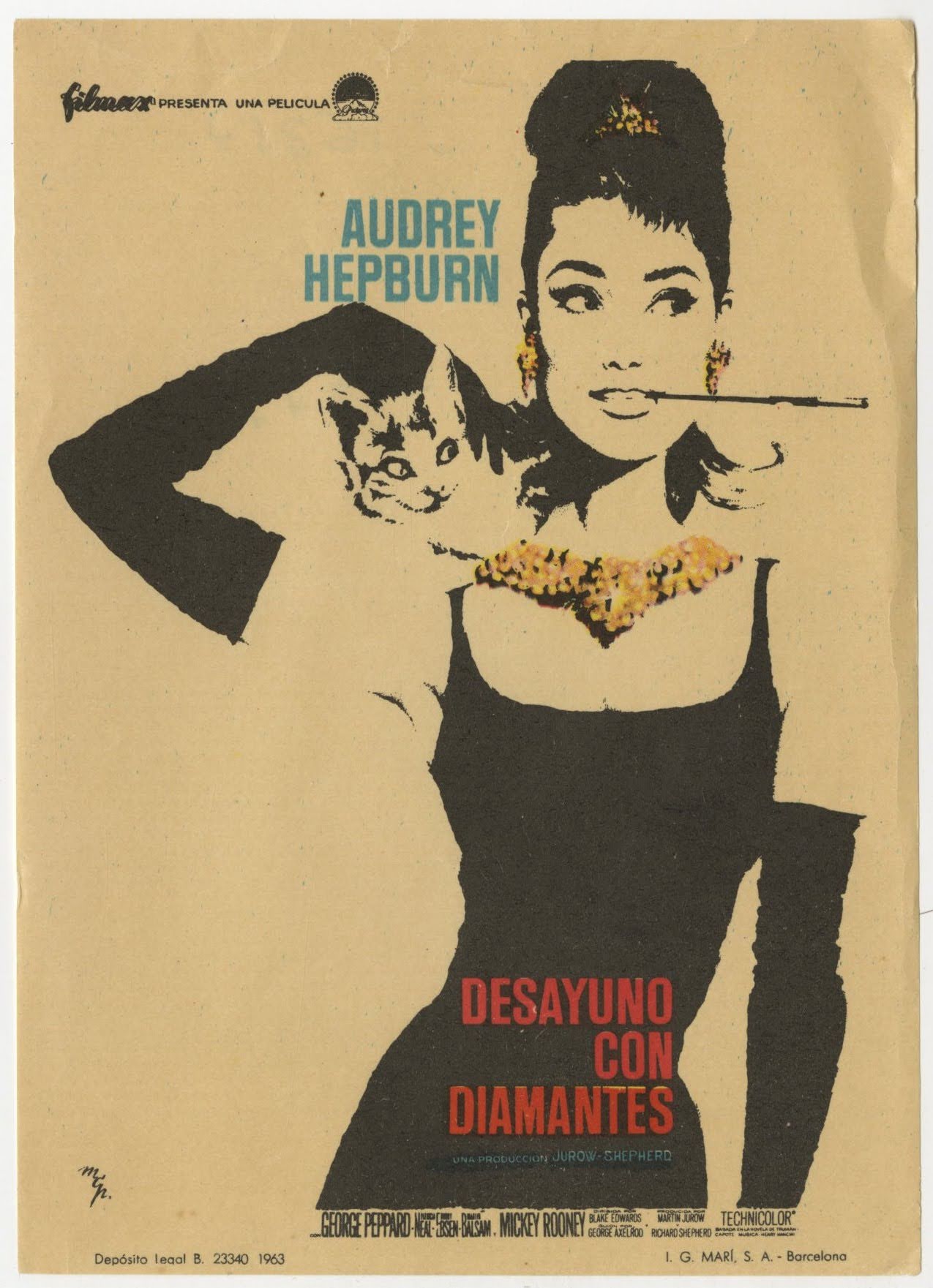 Breakfast At Tiffany's Spanish Herald (R 1963) - posterpalace.com