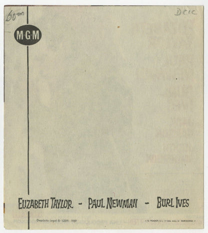 Cat On A Hot Tin Roof Spanish Four Page Herald (R 1959) - posterpalace.com