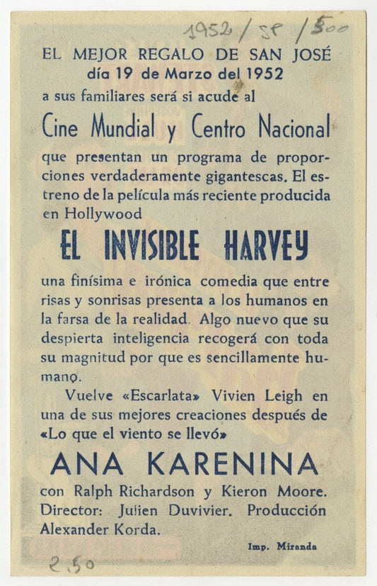Harvey Spanish Herald (R 1952) - posterpalace.com