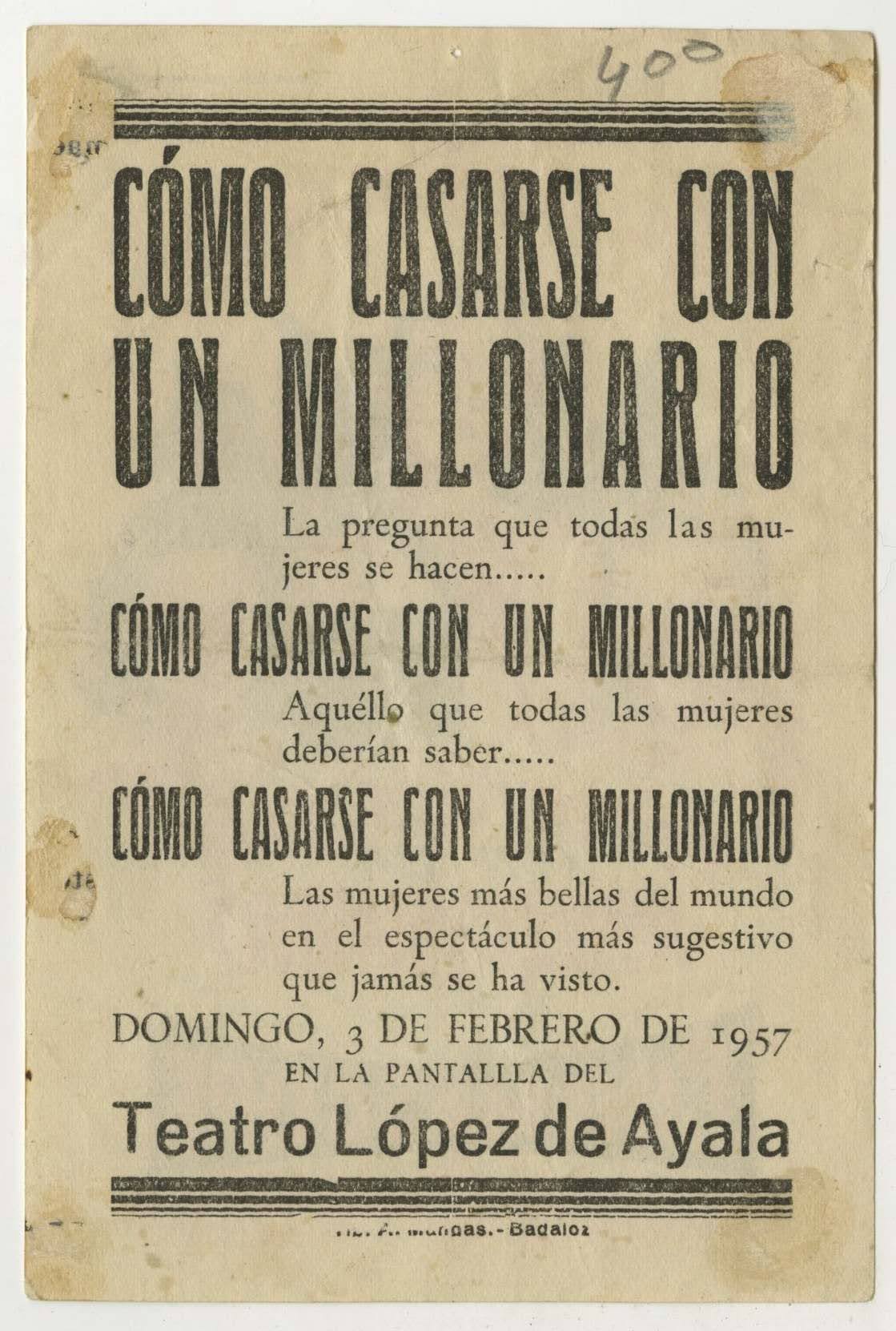 How To Marry A Millionaire Spanish Herald (R 1957) - posterpalace.com