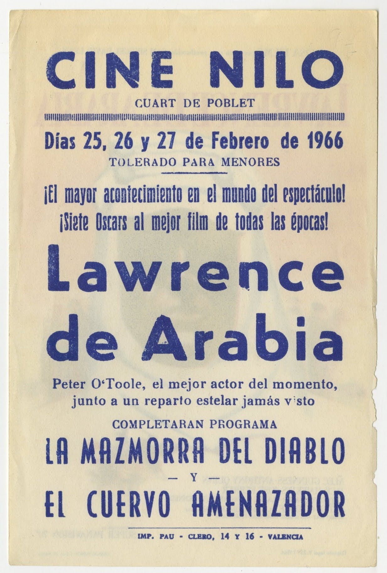 Lawrence of Arabia Spanish Herald (R 1964) - posterpalace.com