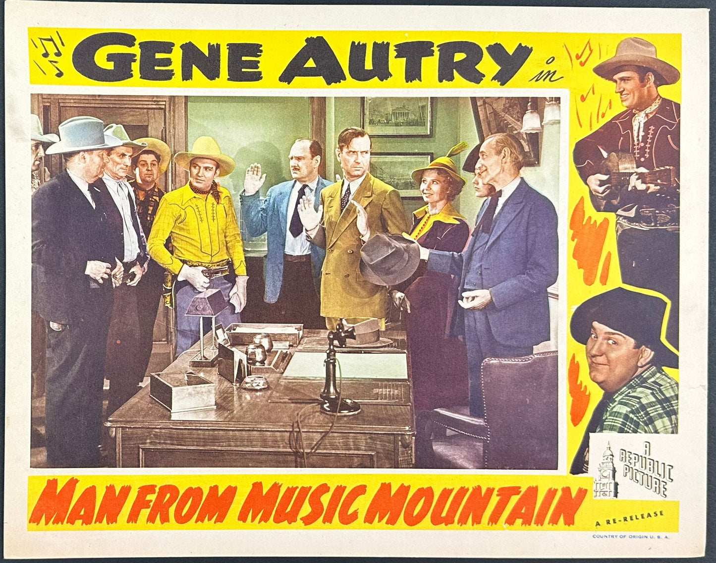 Man From Music Mountain US Complete Lobby Card Set (R 1945) - posterpalace.com