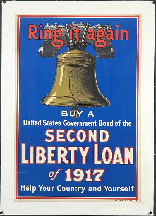 "Ring It Again" WWI Liberty Loan Poster (1917) - posterpalace.com