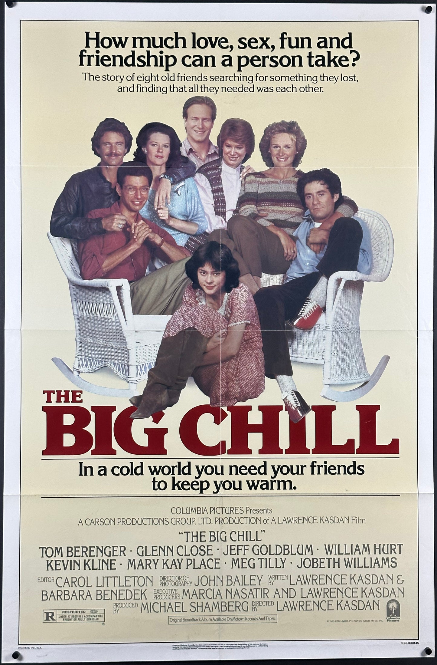 The Big Chill US One Sheet (1983) - ORIGINAL RELEASE - posterpalace.com