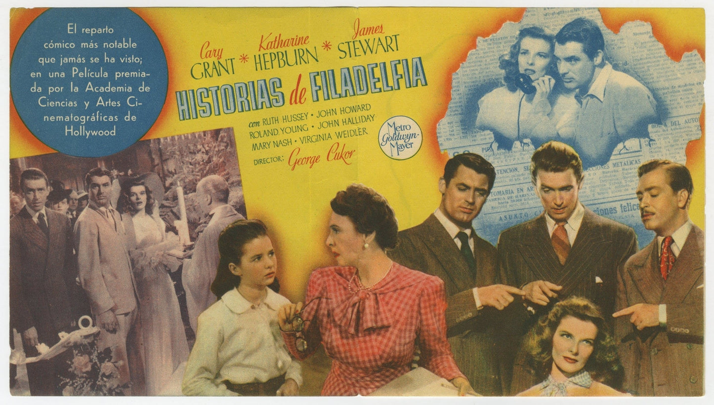 The Philadelphia Story Spanish Four Page Herald (1940) - ORIGINAL RELEASE - posterpalace.com