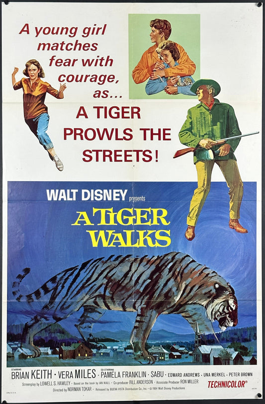 Walt Disney's A Tiger Walks US One Sheet (1964) - ORIGINAL RELEASE - posterpalace.com