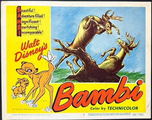 Walt Disney's Bambi US Lobby Card #3 (R 1948) - posterpalace.com