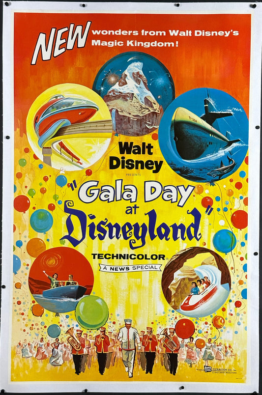 Walt Disney's Gala Day At Disneyland US One Sheet (1960) - ORIGINAL RELEASE - posterpalace.com