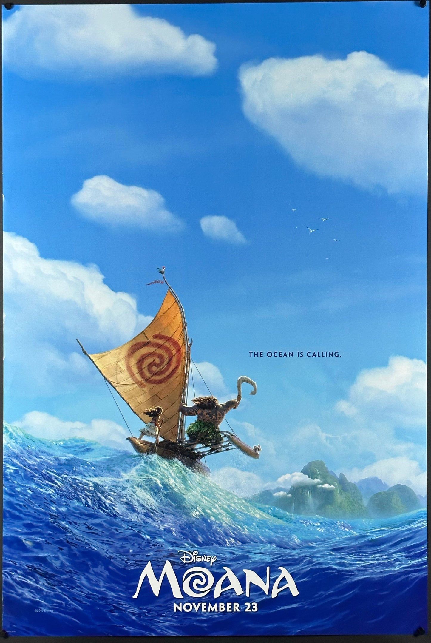 Walt Disney's Moana US Authentic Vintage One Sheet Teaser Style (2016) - ORIGINAL RELEASE - posterpalace.com