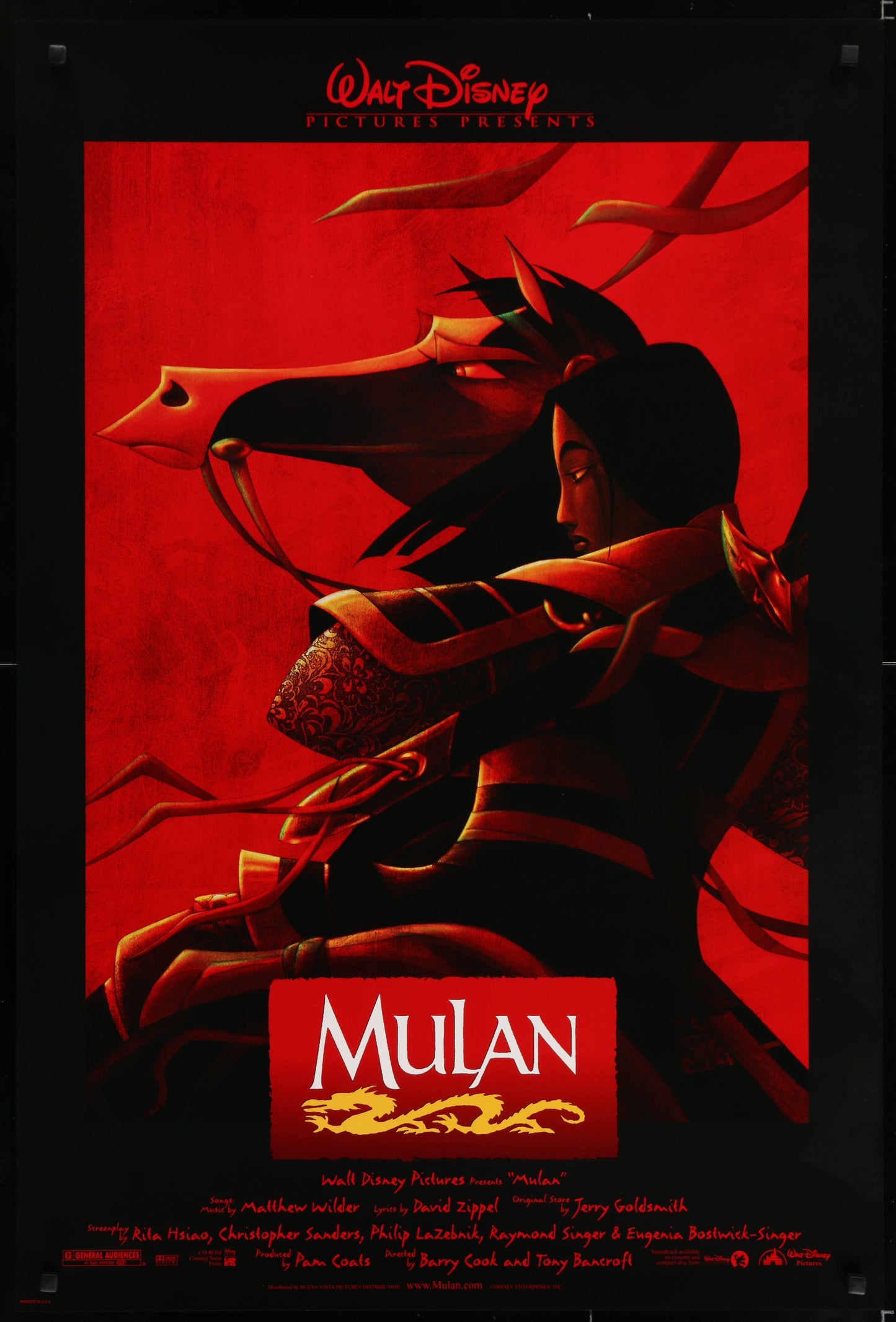 Walt Disney's Mulan US One Sheet Teaser Style w/out Date (1998) - ORIGINAL RELEASE - posterpalace.com