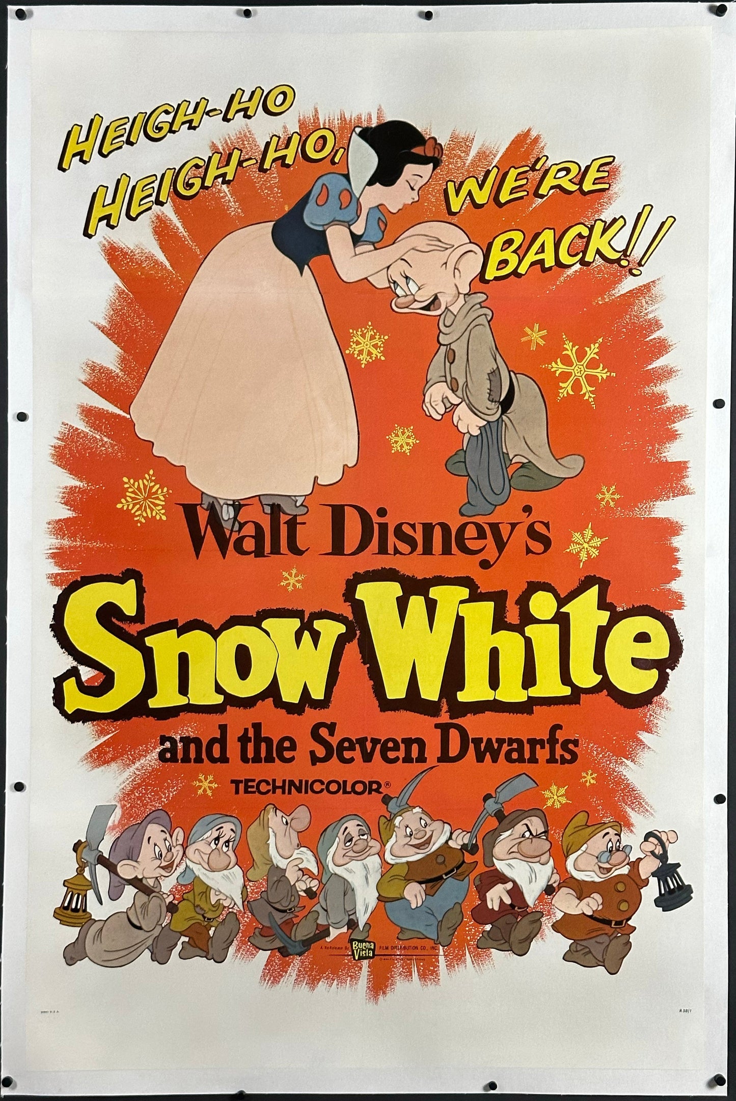 Walt Disney's Snow White And The Seven Dwarfs US One Sheet (R 1958) - posterpalace.com