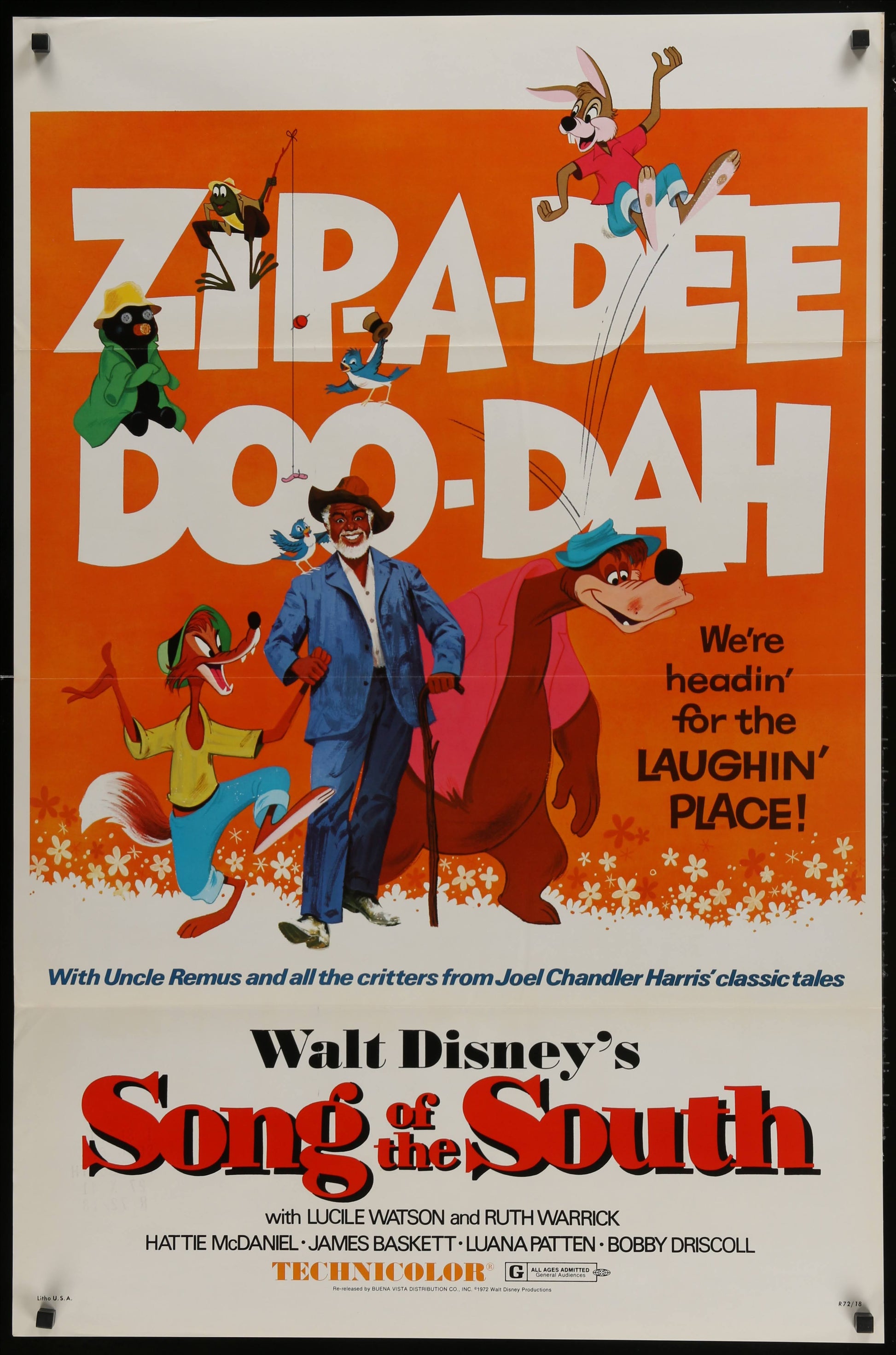 Walt Disney's Song Of The South US One Sheet (R 1972) - posterpalace.com