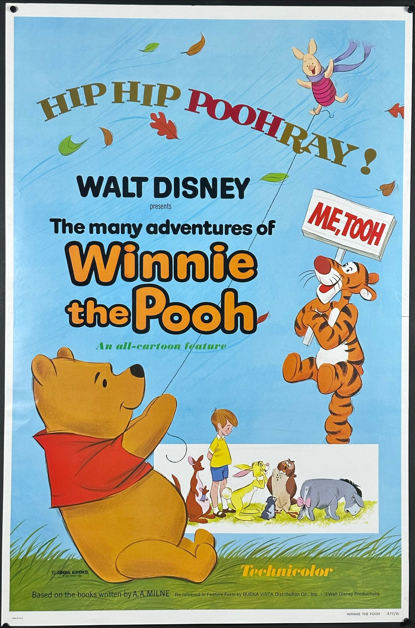 Walt Disney's The Many Adventures Of Winnie-The-Pooh US One Sheet (1977) - ORIGINAL RELEASE - posterpalace.com
