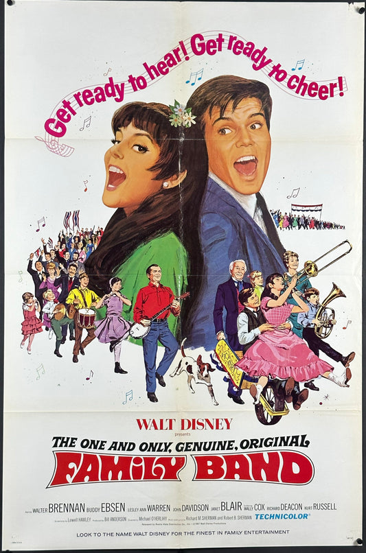 Walt Disney's The One and Only, Genuine, Original Family Band US One Sheet (1968) - ORIGINAL RELEASE - posterpalace.com