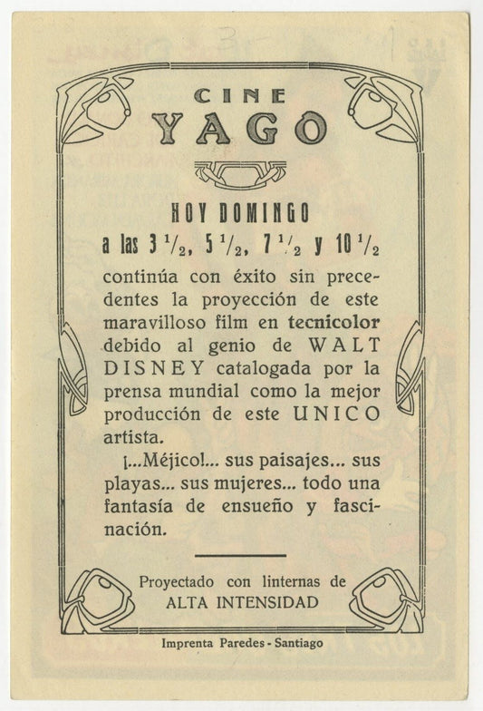 Walt Disney's The Three Caballeros Spanish Herald (R 1947) - posterpalace.com