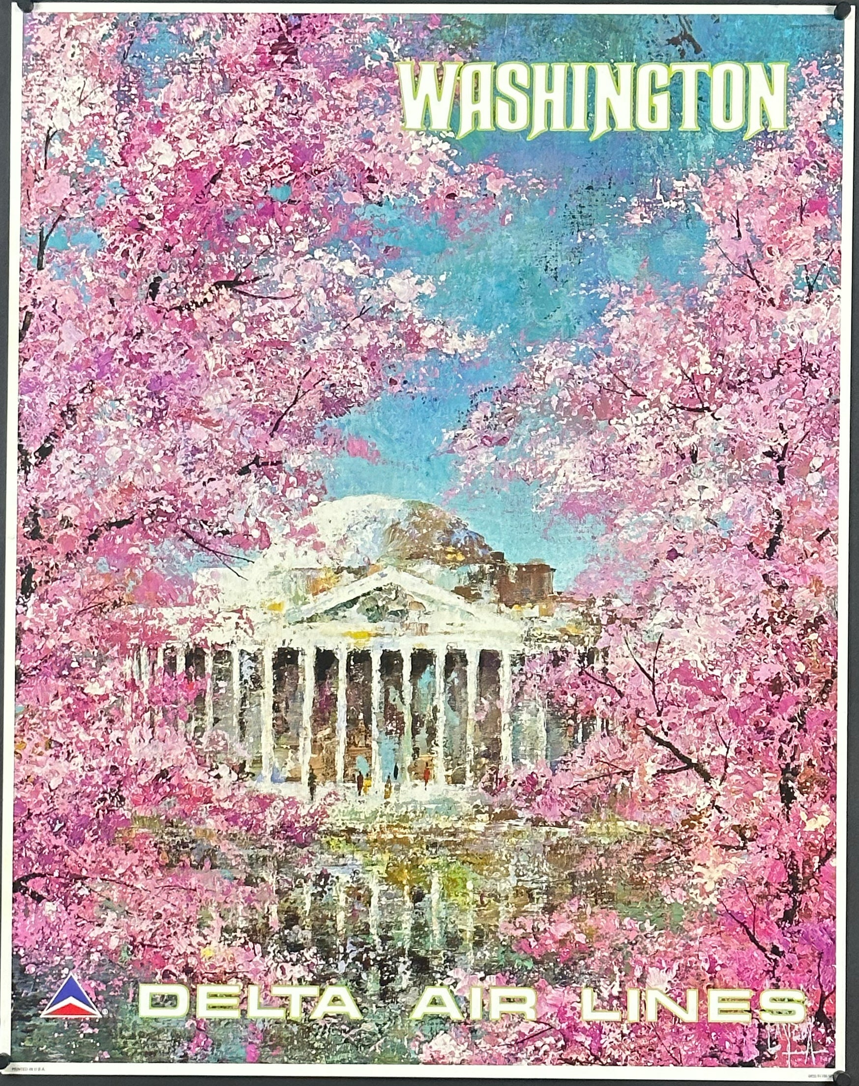Delta Airlines Washington DC Cherry Blossoms By Jack Laycox c 19 Delta airlines washington dc cherry blossoms by jack laycox c 19