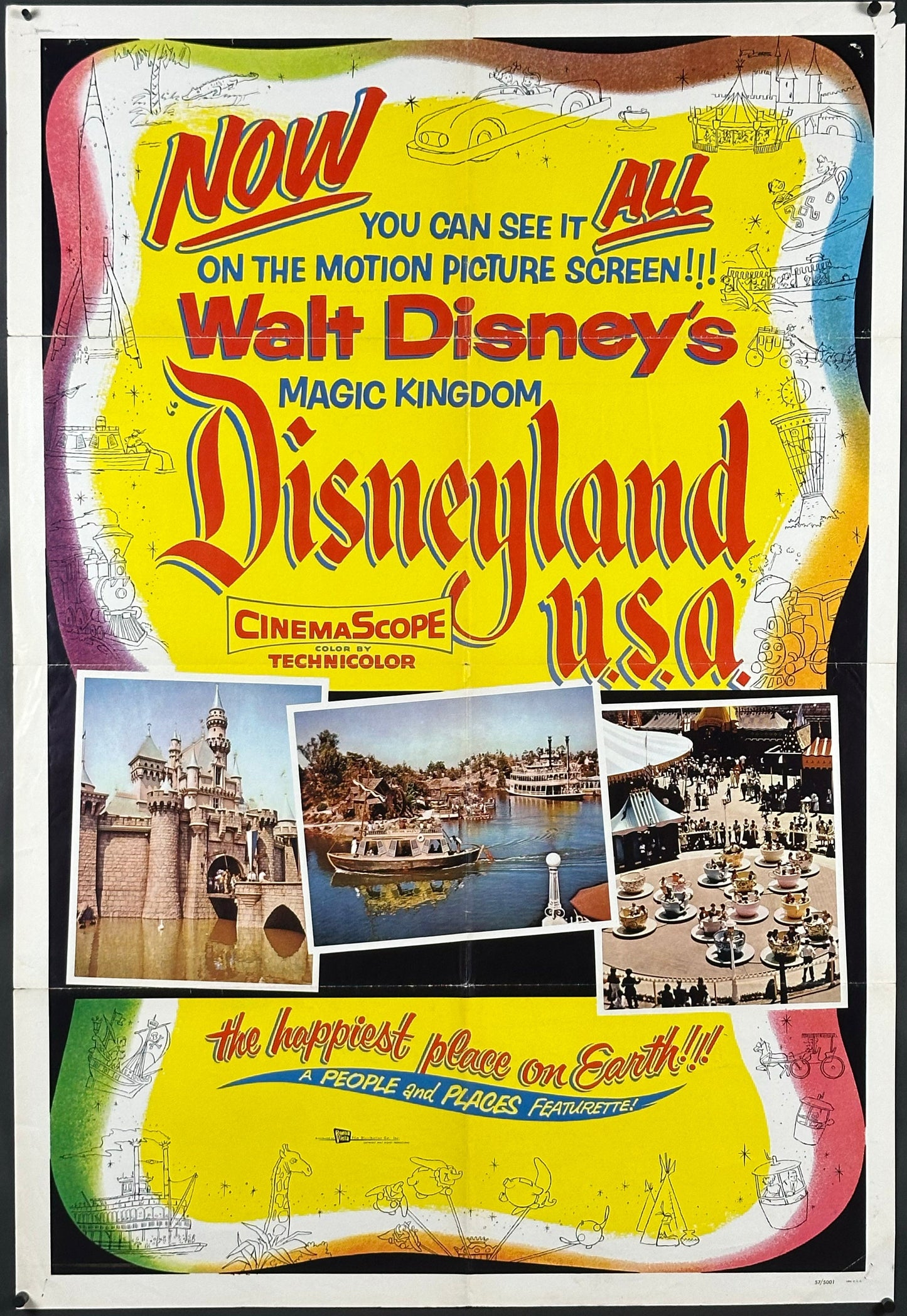 Disneyland U.S.A. Vintage US One Sheet (1957) - ORIGINAL RELEASE - posterpalace.com
