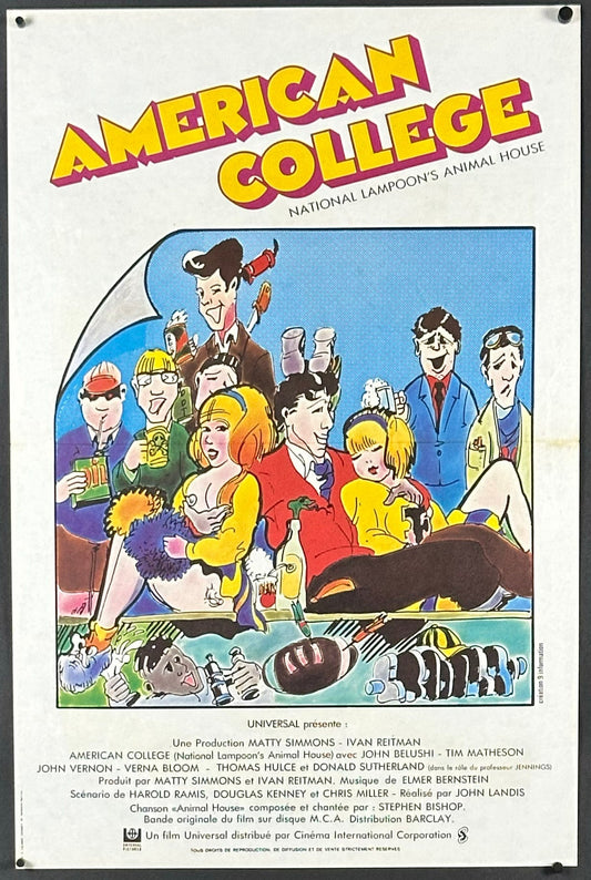 National Lampoon's Animal House (American College) French Petite (1978) - ORIGINAL RELEASE - posterpalace.com