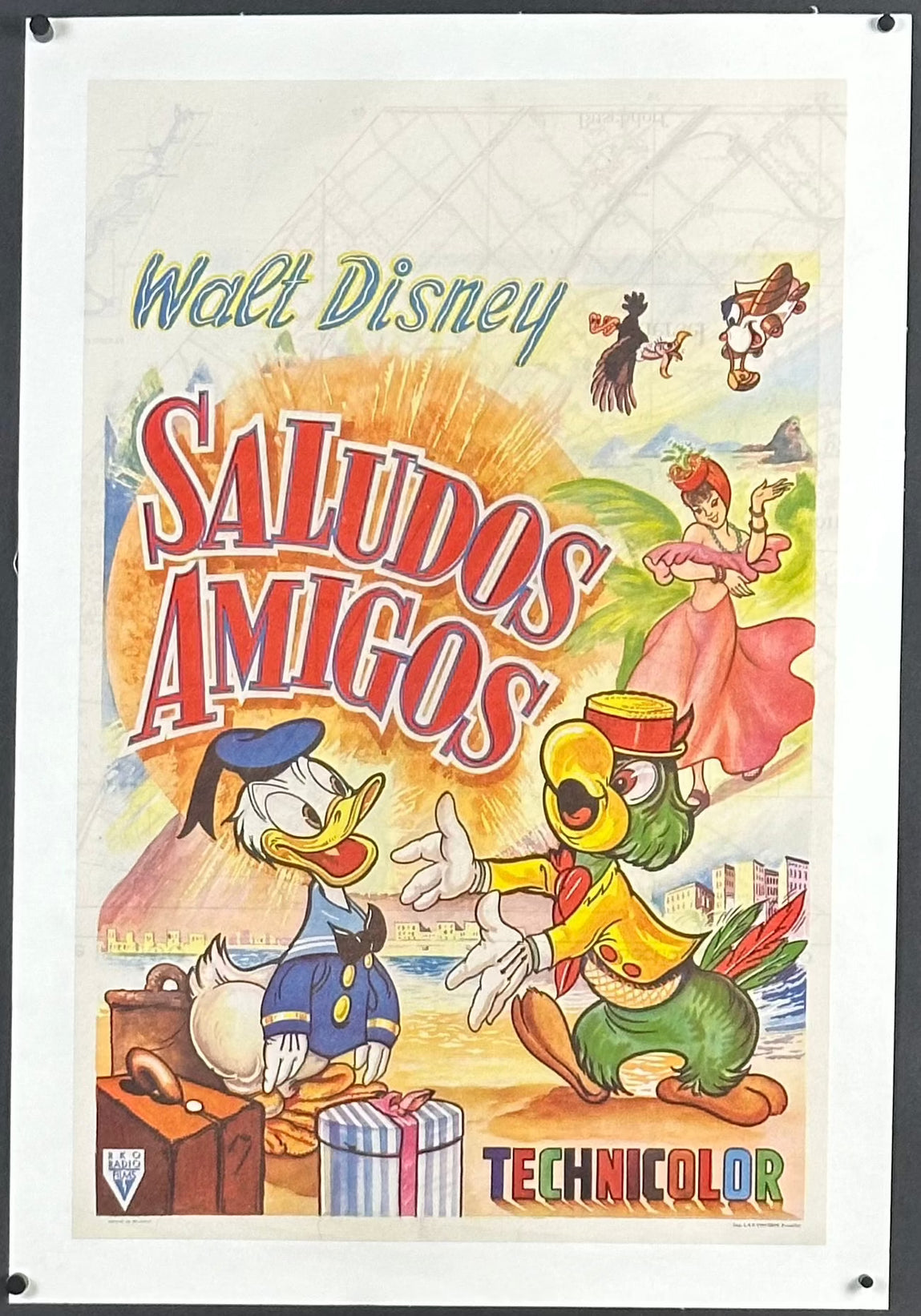 Saludos Amigos Vintage Belgian (R 1949) – posterpalace.com