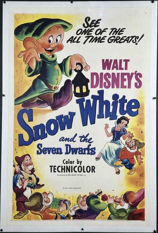 Snow White And The Seven Dwarfs US One Sheet Style A (R 1951)