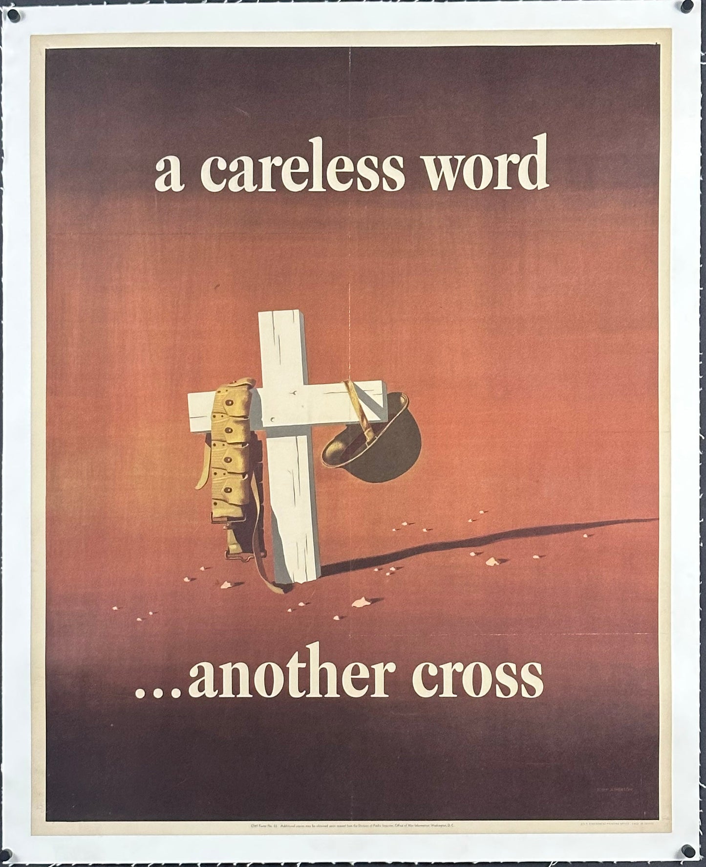 "A Careless Word" WWII OWI #23 Home Front Poster by John Carlton Atherton (1943) - posterpalace.com