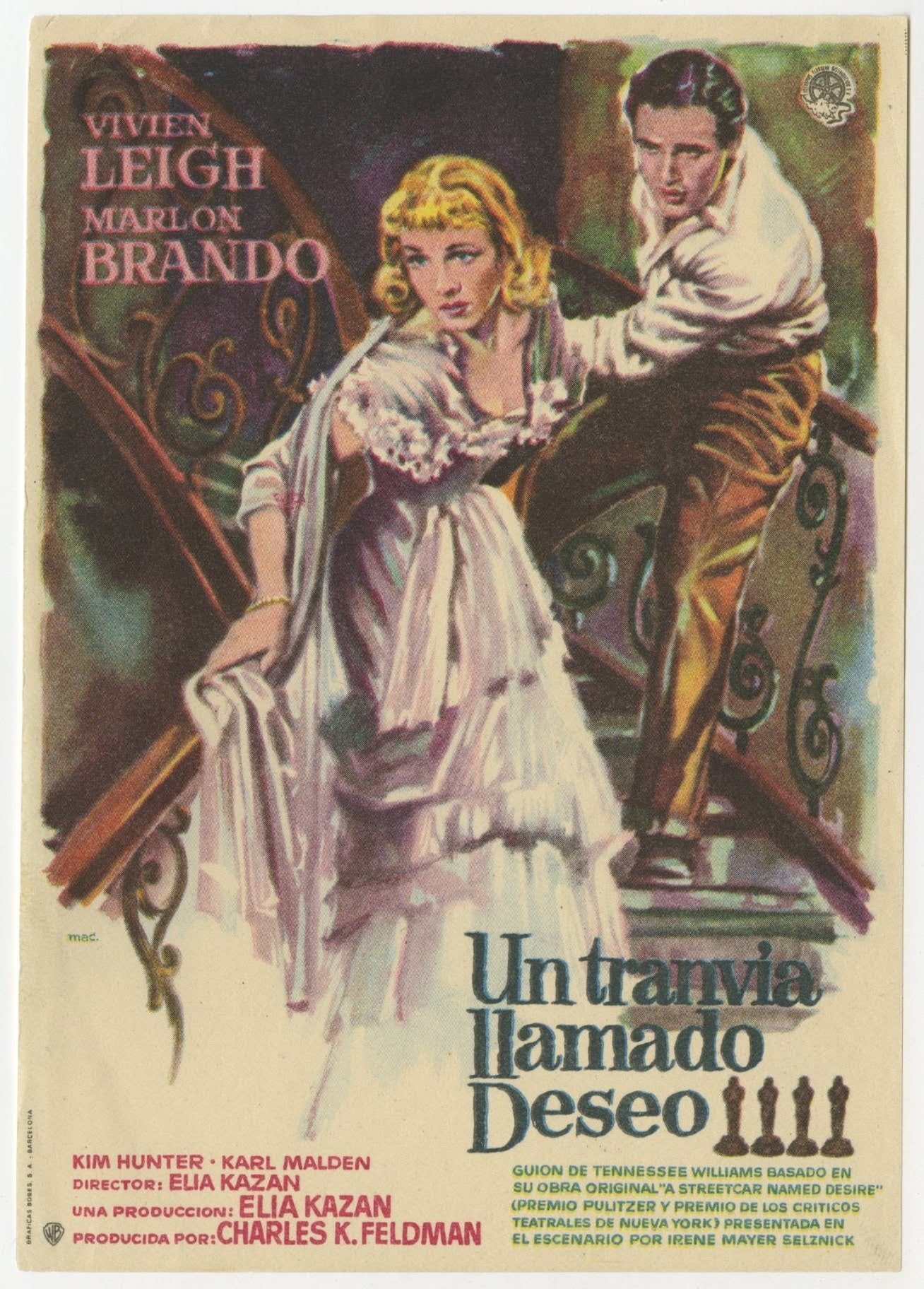 A Streetcar Named Desire Spanish Herald (R 1956) - posterpalace.com
