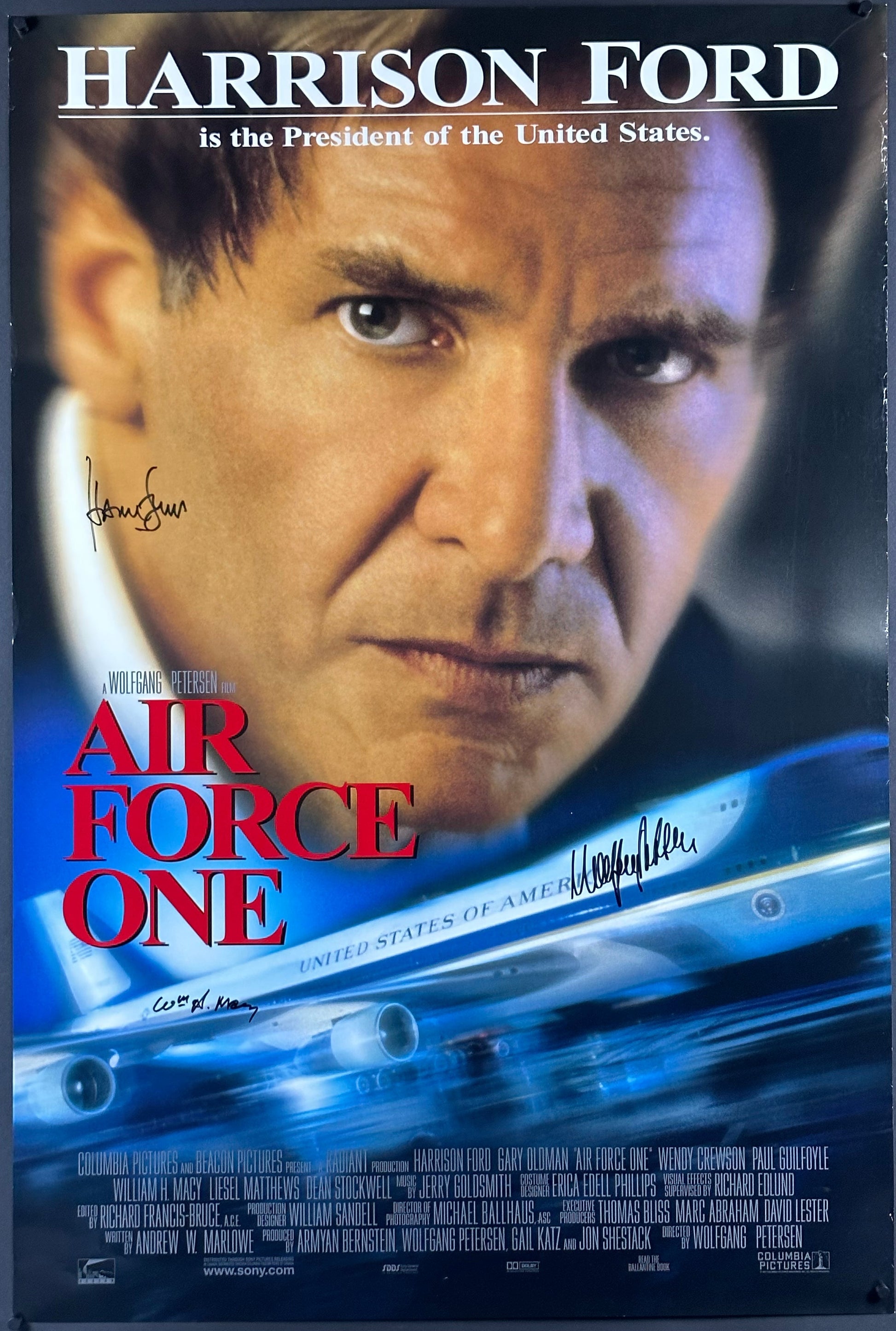 Air Force One US One Sheet AUTOGRAPHED (1997) - ORIGINAL RELEASE - posterpalace.com