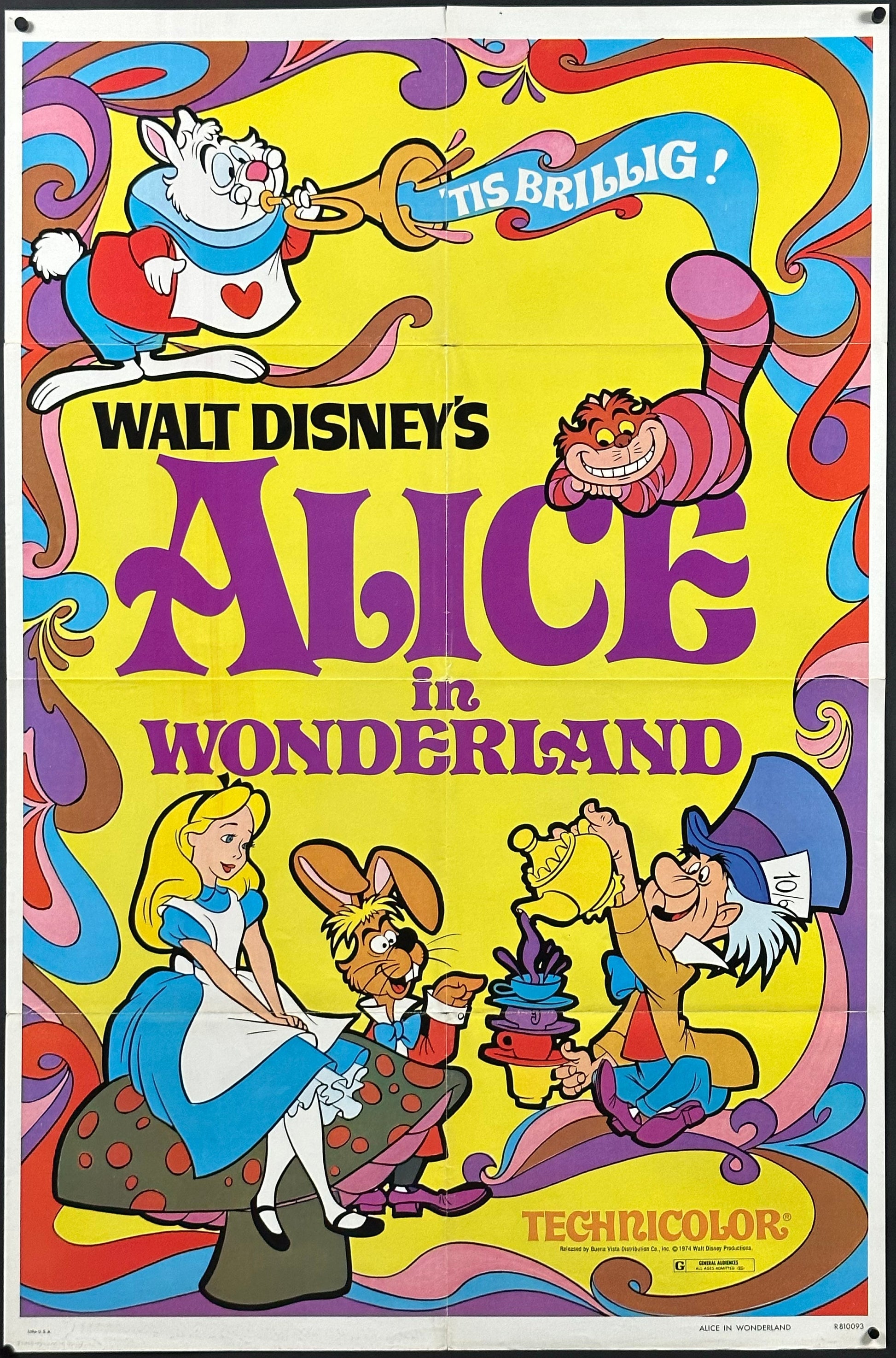Alice In Wonderland US One Sheet (R 1981) - posterpalace.com