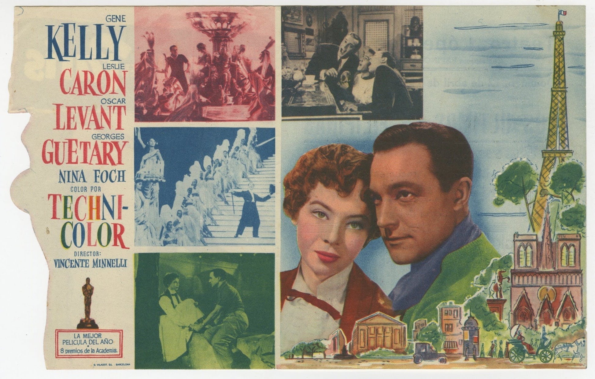 An American in Paris Spanish Four Page Herald (R 1952) - posterpalace.com