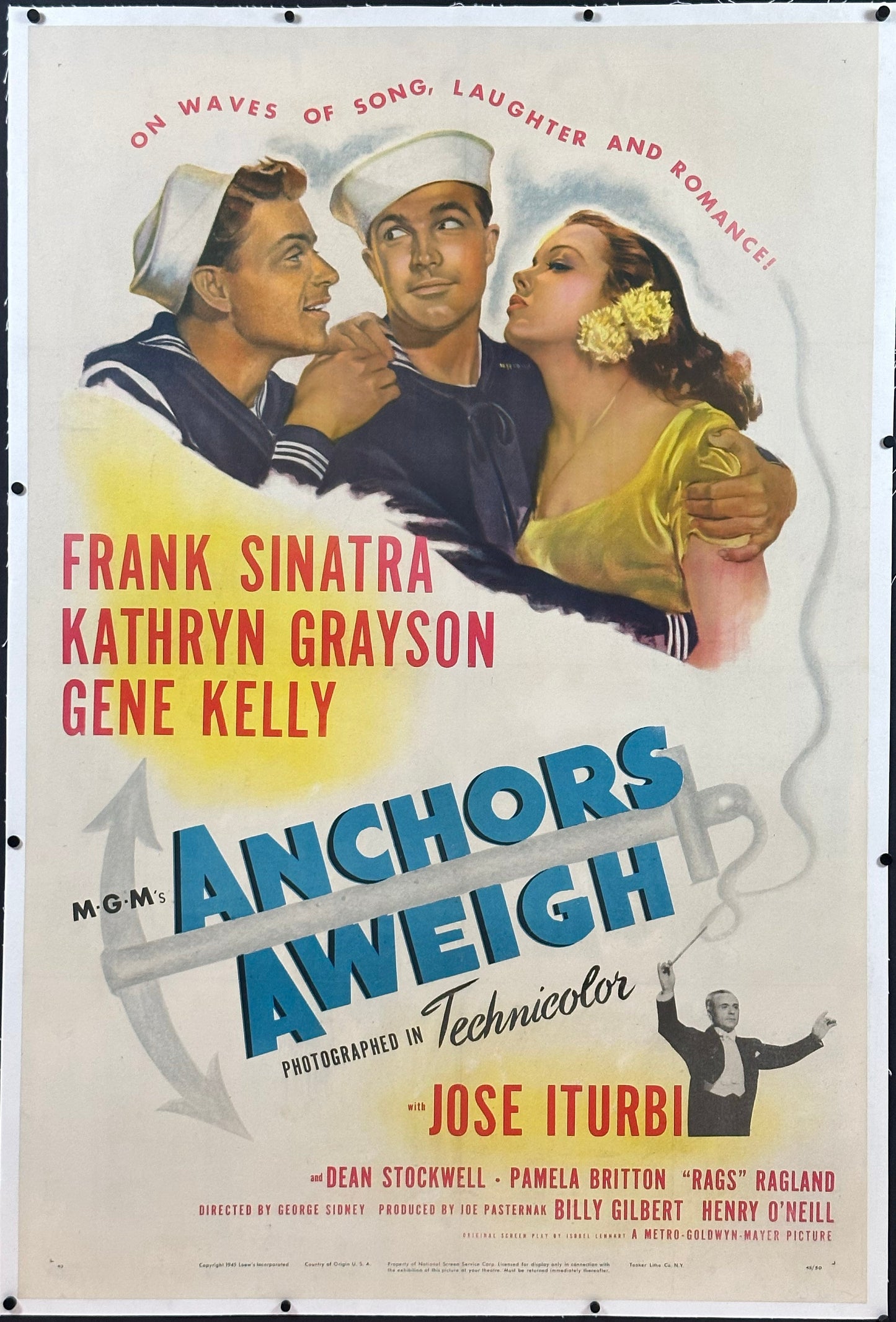 Anchors Aweigh US One Sheet (1945) - ORIGINAL RELEASE - posterpalace.com