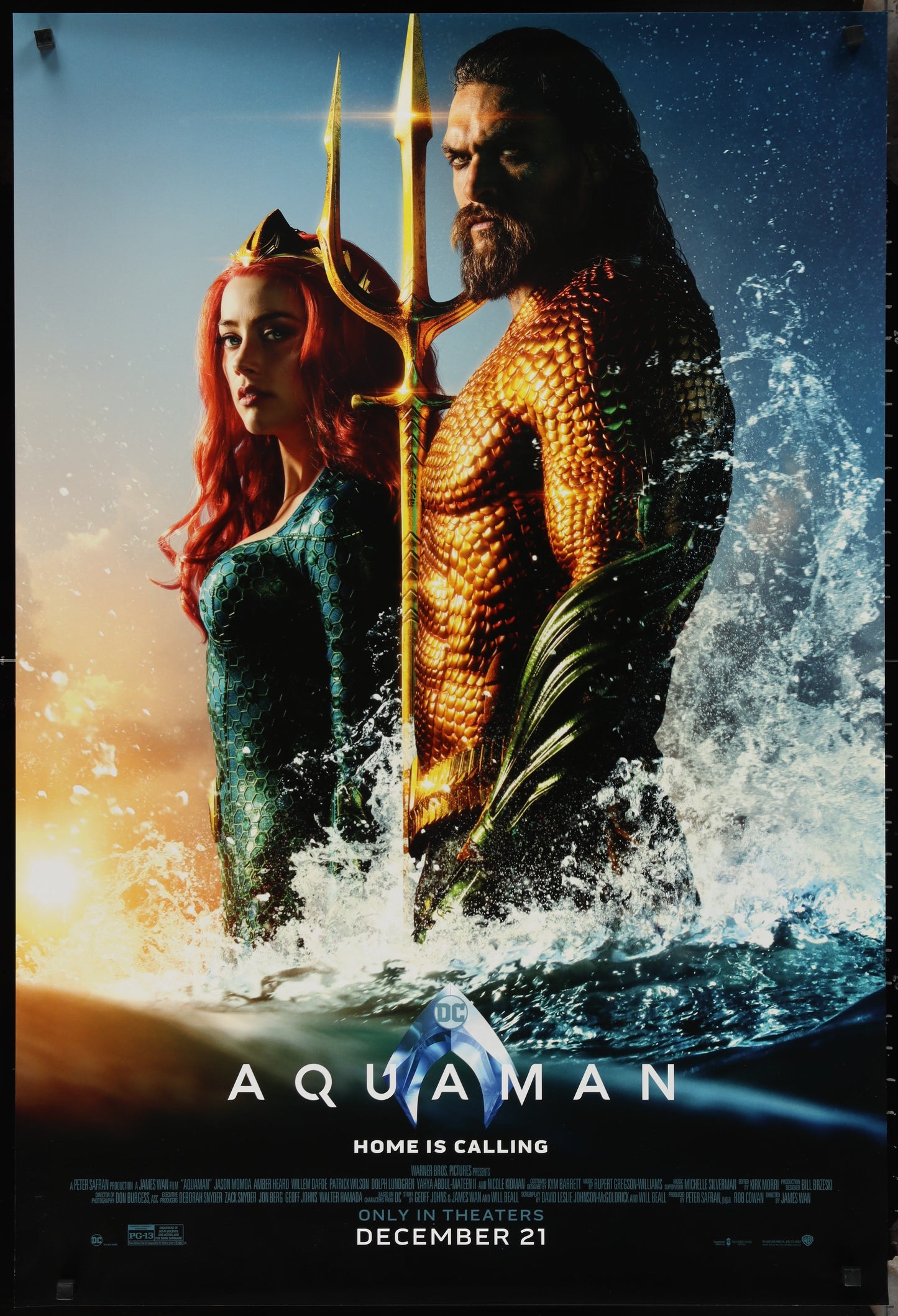 Aquaman US One Sheet (2018) - ORIGINAL RELEASE - posterpalace.com
