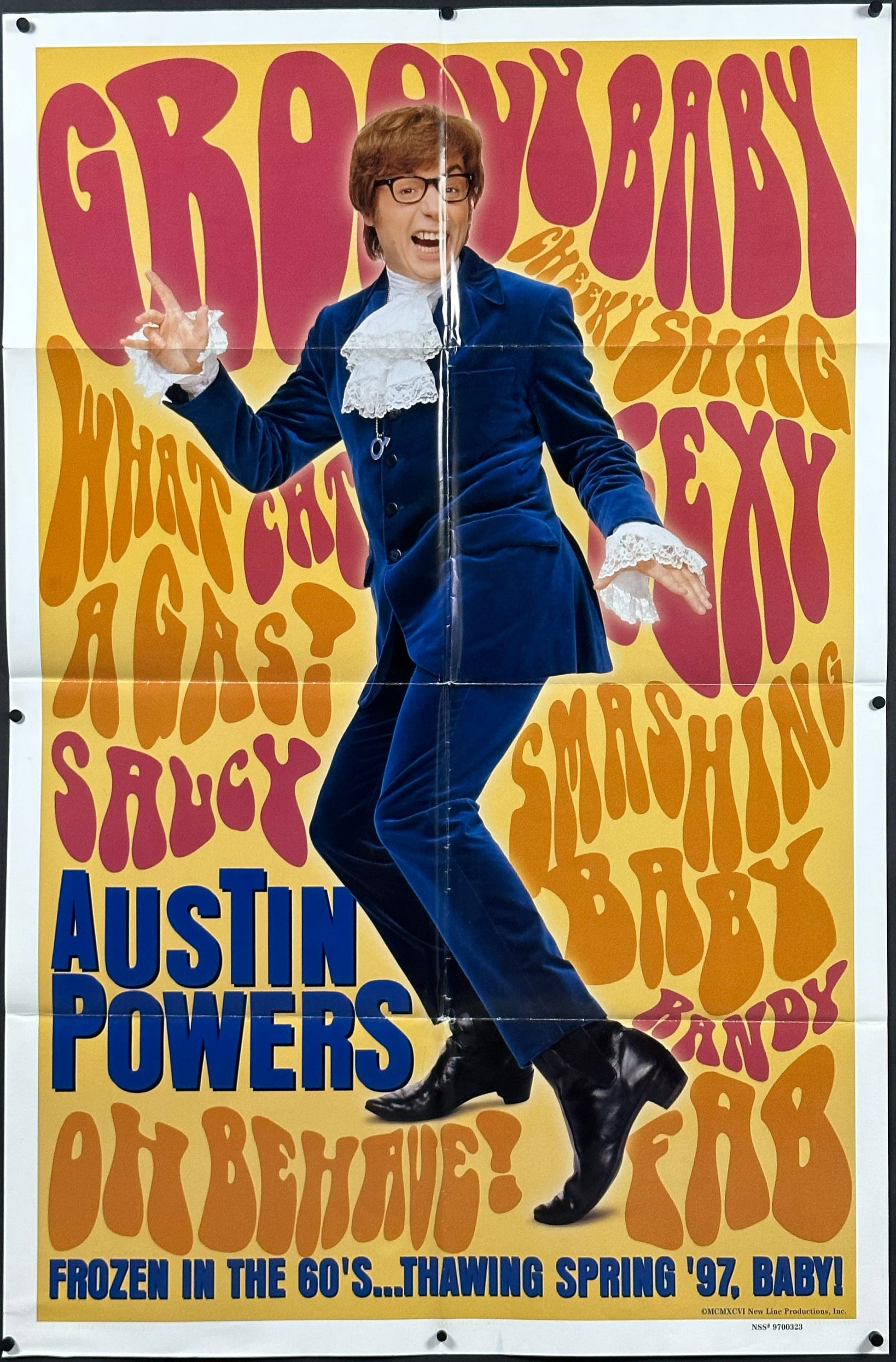 Austin Powers US One Sheet Teaser Style (1997) - ORIGINAL RELEASE - posterpalace.com