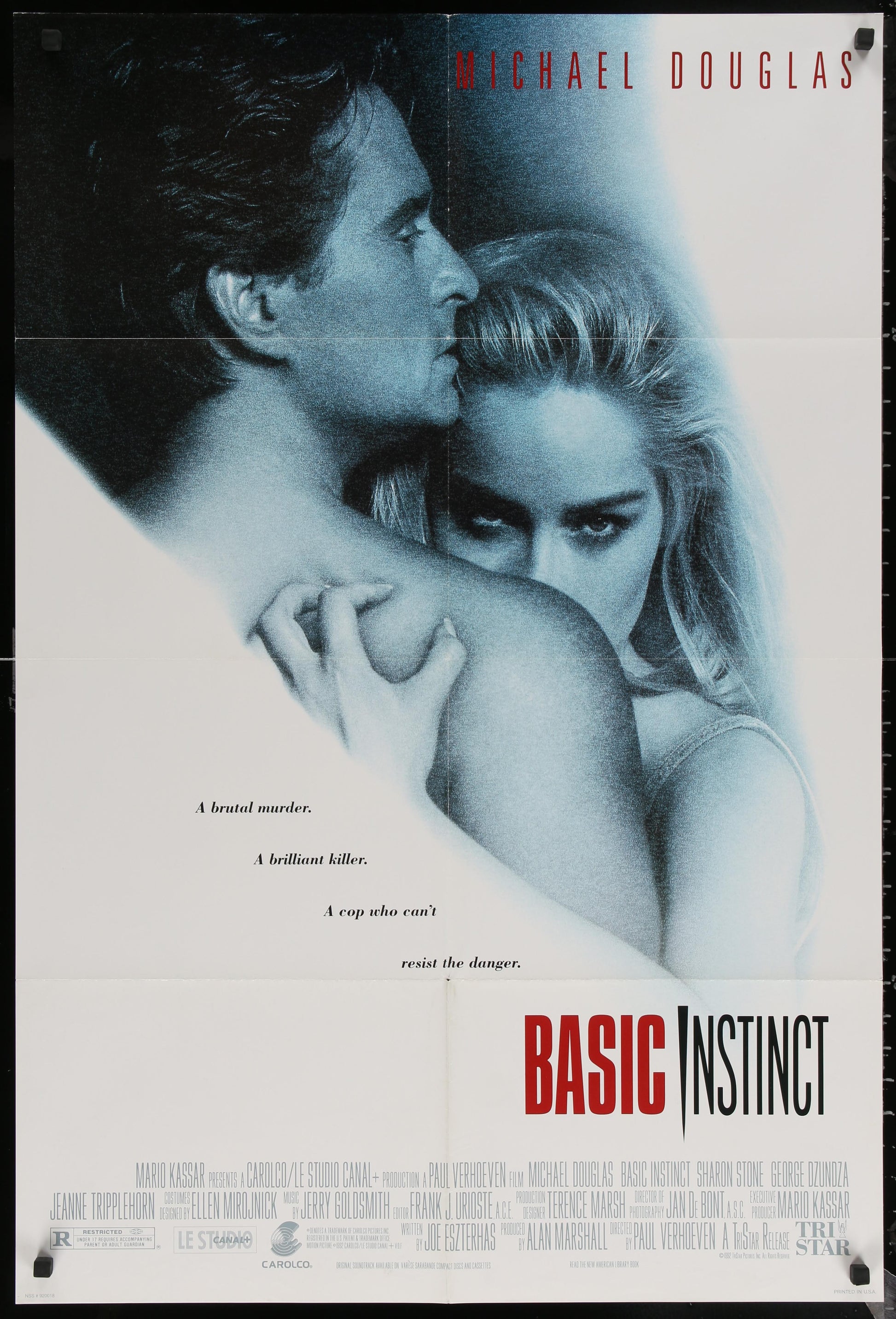 Basic Instinct US One Sheet (1992) - ORIGINAL RELEASE - posterpalace.com