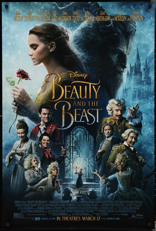 Beauty And The Beast US One Sheet Cast Style (2017) - ORIGINAL RELEASE - posterpalace.com