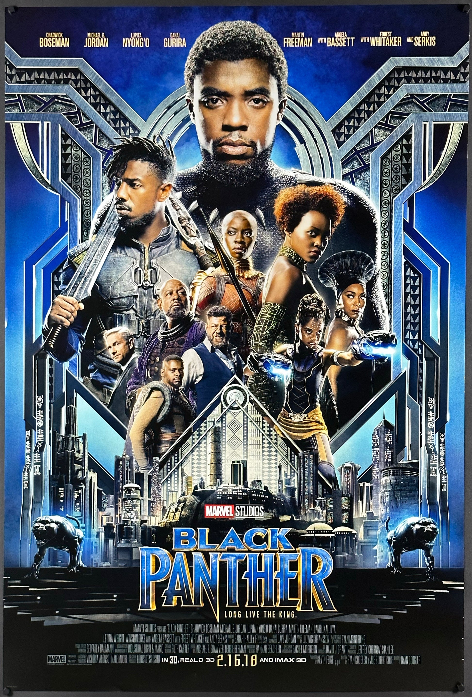 Black Panther US One Sheet Cast Style (2018) - ORIGINAL RELEASE - posterpalace.com
