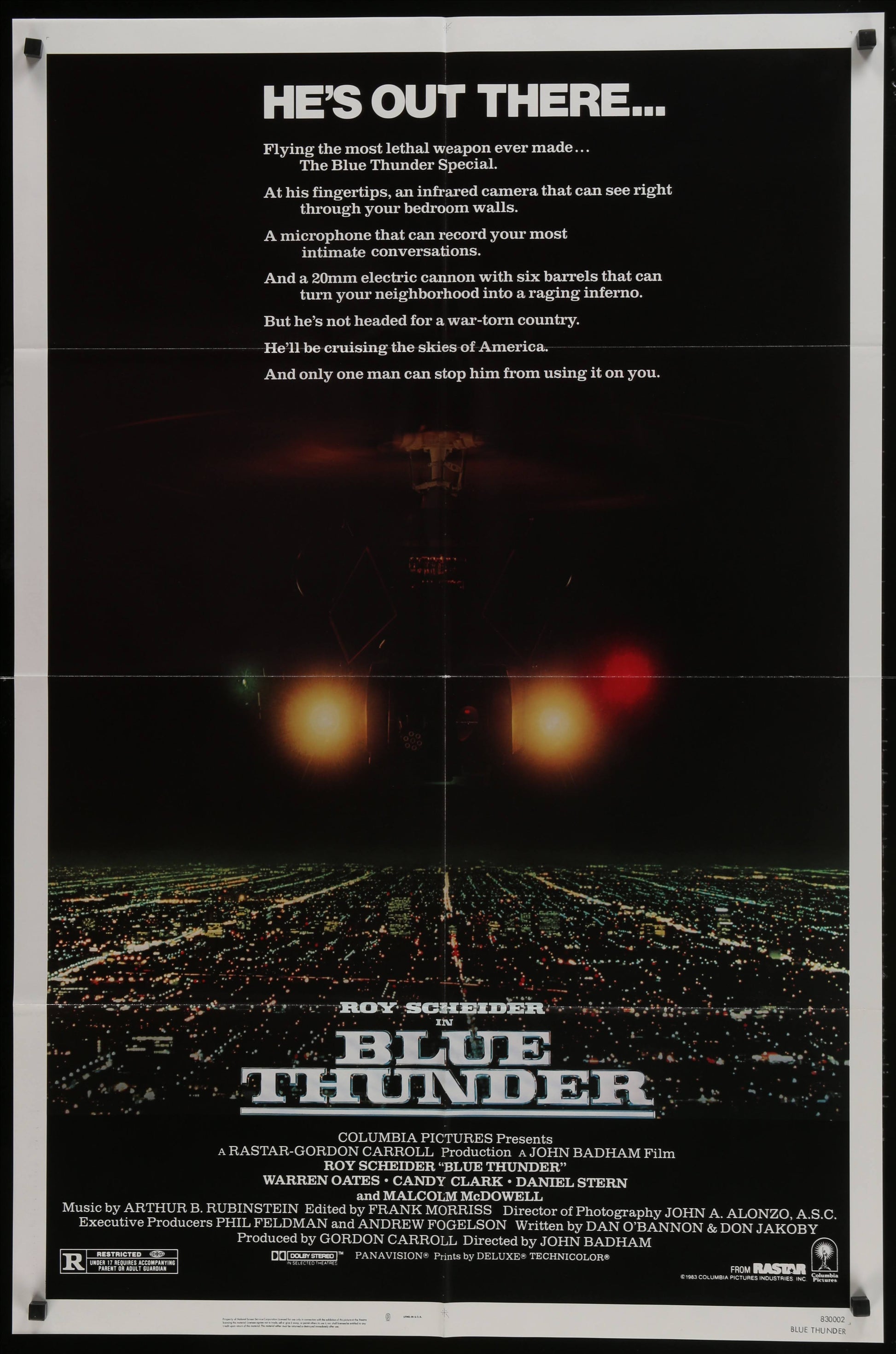 Blue Thunder US One Sheet (1983) - ORIGINAL RELEASE - posterpalace.com