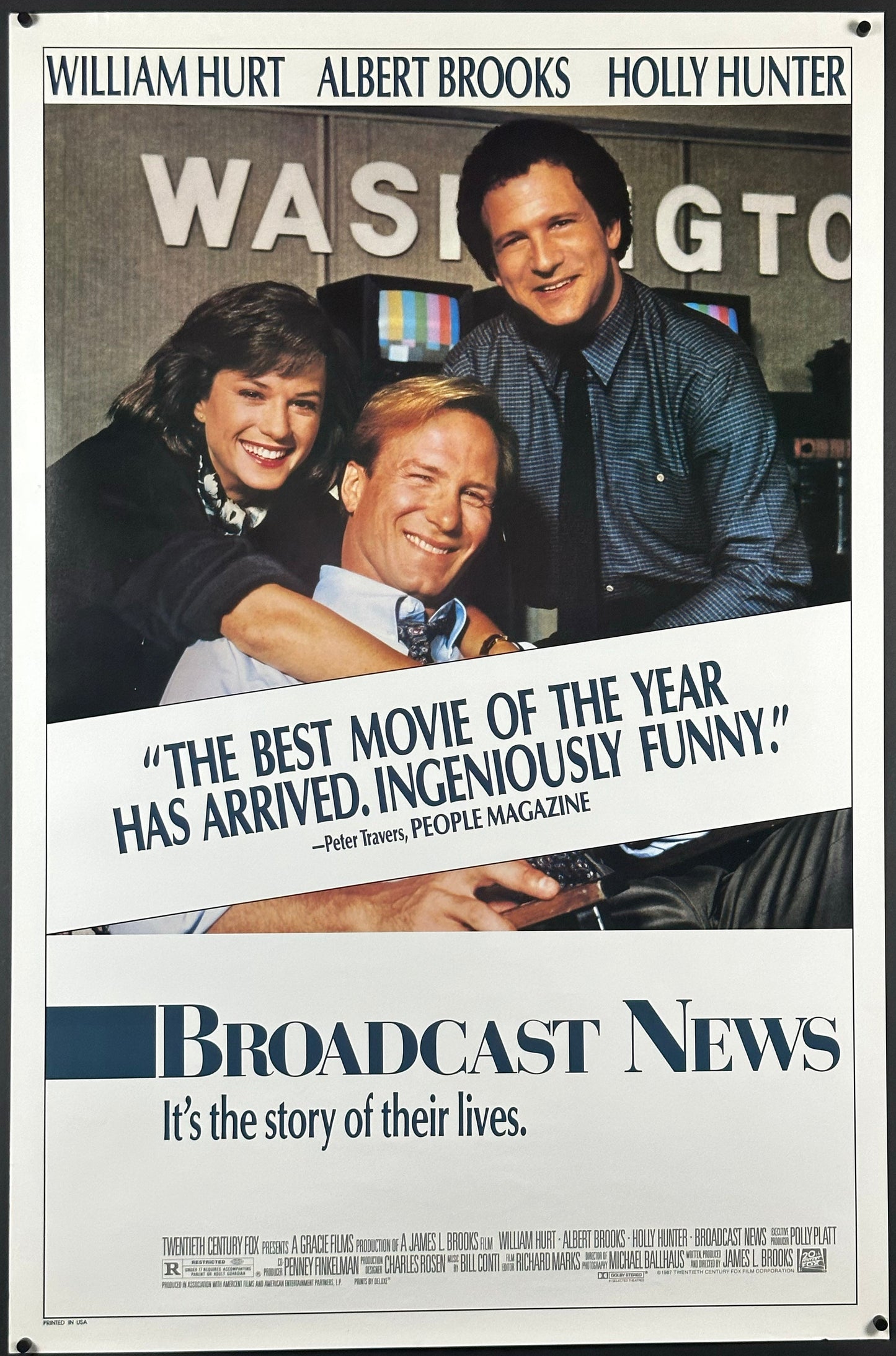 Broadcast News US One Sheet (1987) - ORIGINAL RELEASE - posterpalace.com