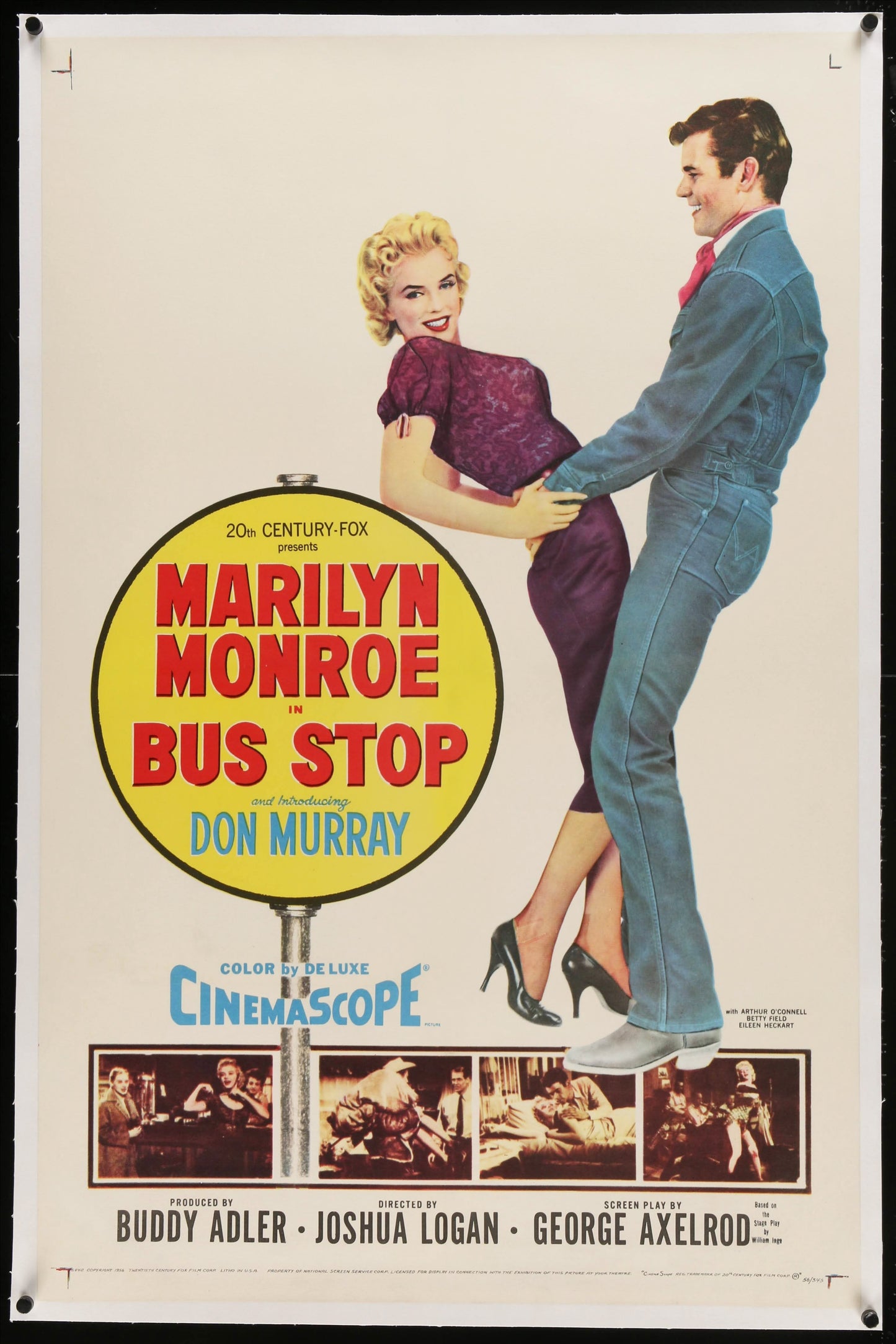 Bus Stop US One Sheet (1956) - ORIGINAL RELEASE - posterpalace.com