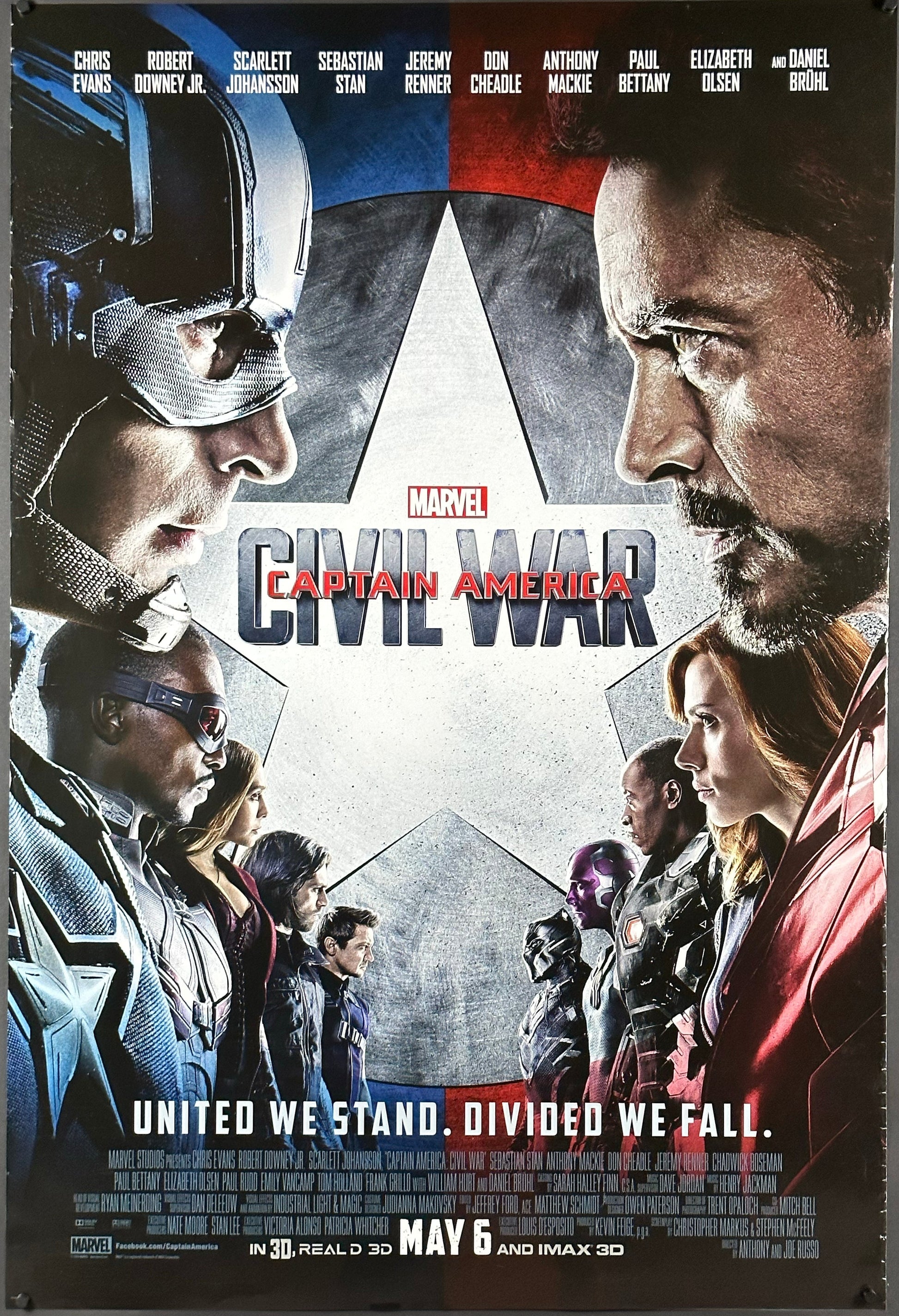 Captain America: Civil War US One Sheet (2016) - ORIGINAL RELEASE - posterpalace.com