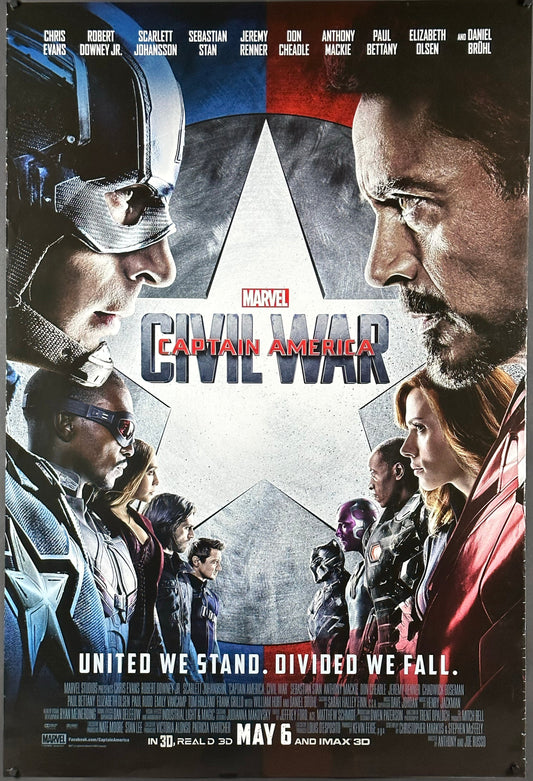 Captain America: Civil War US One Sheet (2016) - ORIGINAL RELEASE - posterpalace.com