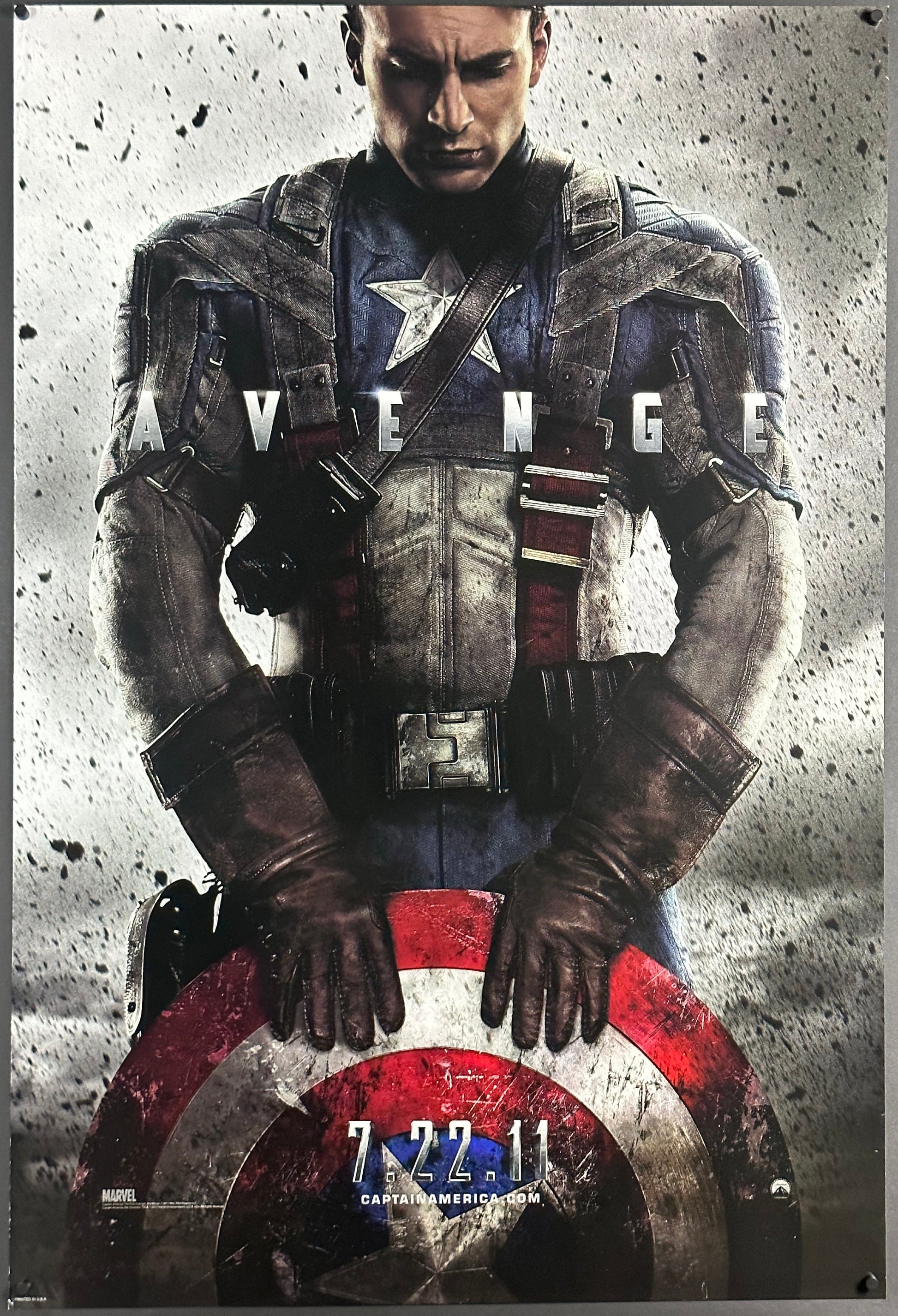 Captain America: The First Avenger US One Sheet Teaser Style (2011) - ORIGINAL RELEASE - posterpalace.com