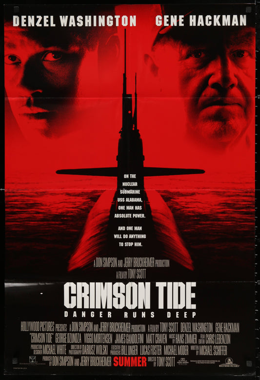 Crimson Tide US One Sheet (1995) - ORIGINAL RELEASE - posterpalace.com