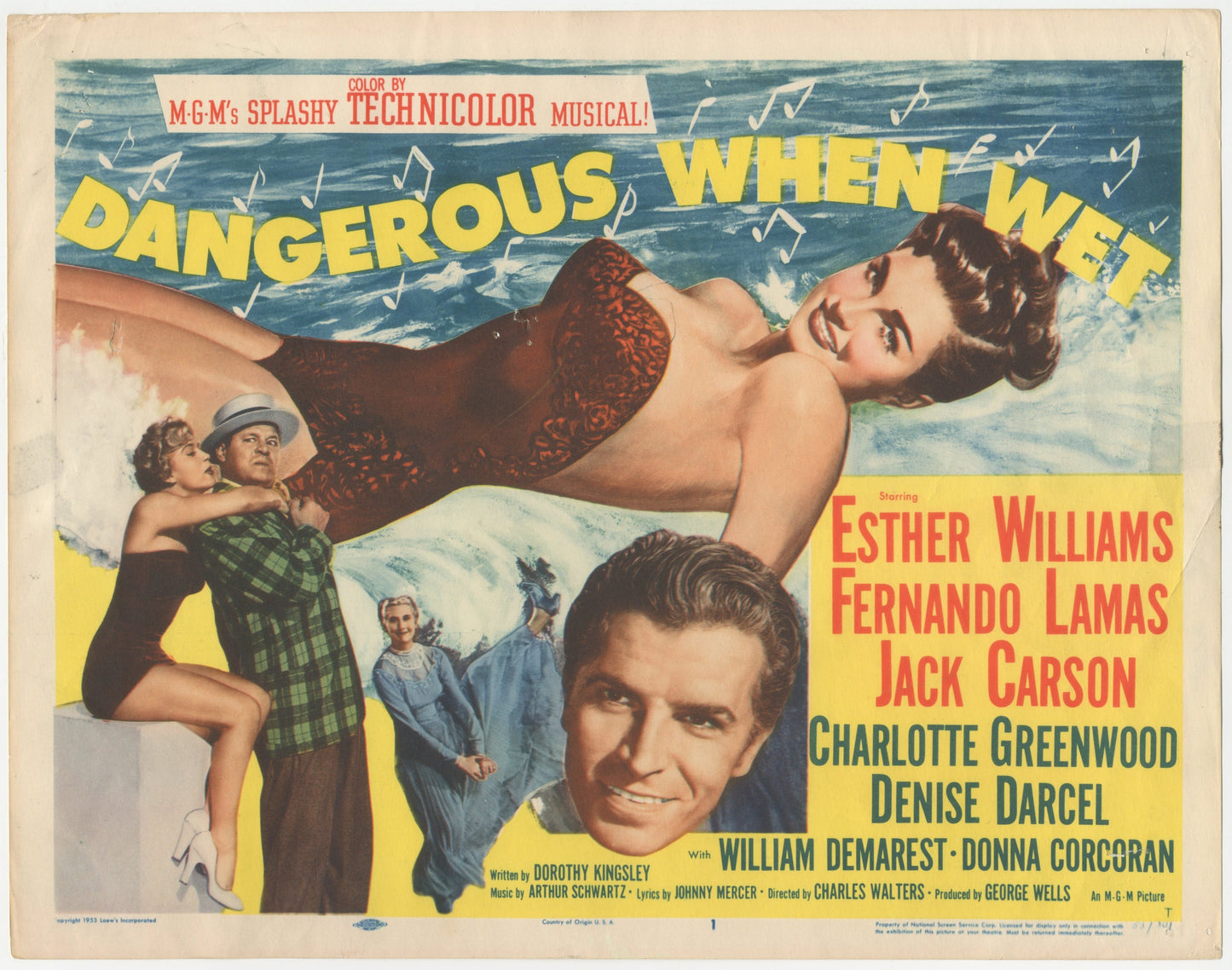 Dangerous When Wet US Title Lobby Card (1953) - ORIGINAL RELEASE - posterpalace.com