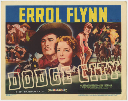 Dodge City US Title Lobby Card (R ca. 1940s) - posterpalace.com