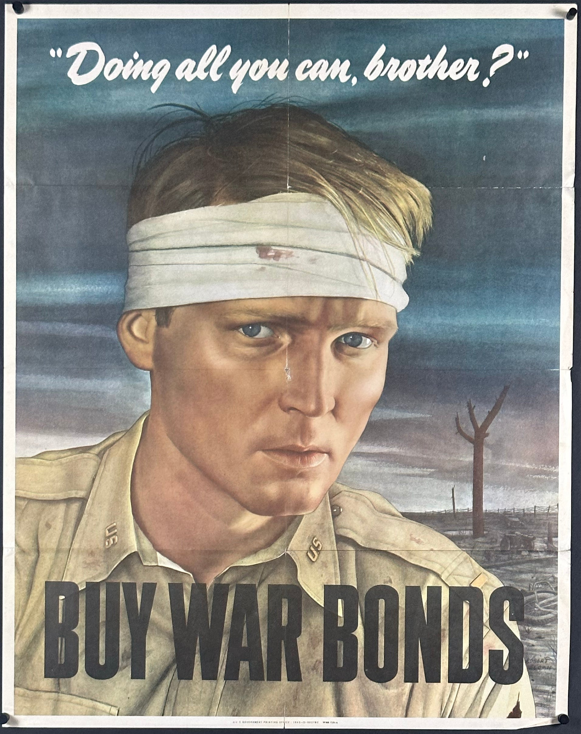 "Doing All You Can, Brother?" WWII War Bonds Poster by Robert Smullyan Sloan (1943) - posterpalace.com