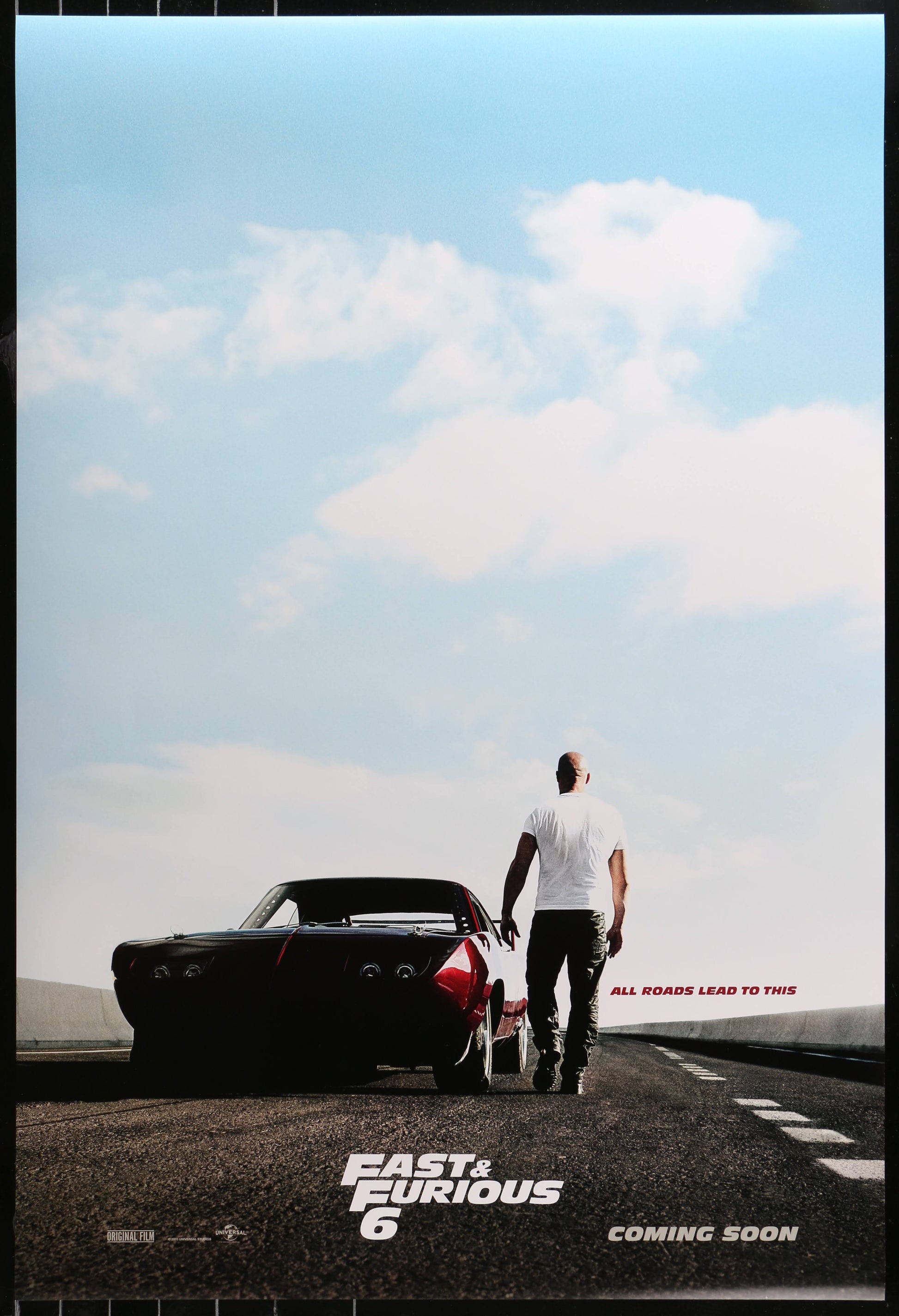 Fast & Furious 6 US One Sheet Teaser Diesel Style. (2013) - ORIGINAL RELEASE - posterpalace.com
